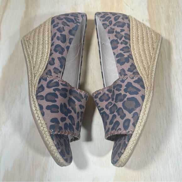 Jack Rogers Palmer Wedge Leopard Espadrille Sandals Women’s Size 8.5 - Picture 3 of 7